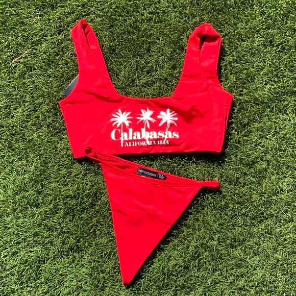 PrettyLittleThing Swim Red Calabasas Bikini Poshmark